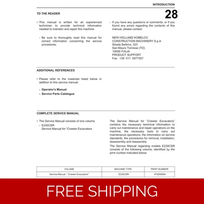 NEW HOLLAND W190C , W230C WHEEL LOADER SERVICE REPAIR MANUAL (ELECTRICAL SYSTEMS)
